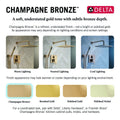 Delta Faucet Modern Raincan 2-Setting Round Shower System Including Rain Shower Head and Handheld Spray Gold, Rainfall Shower System Gold, Shower Valve and Trim Kit, Champagne Bronze 342702-CZ 🍁 All In One Marketplace Canada