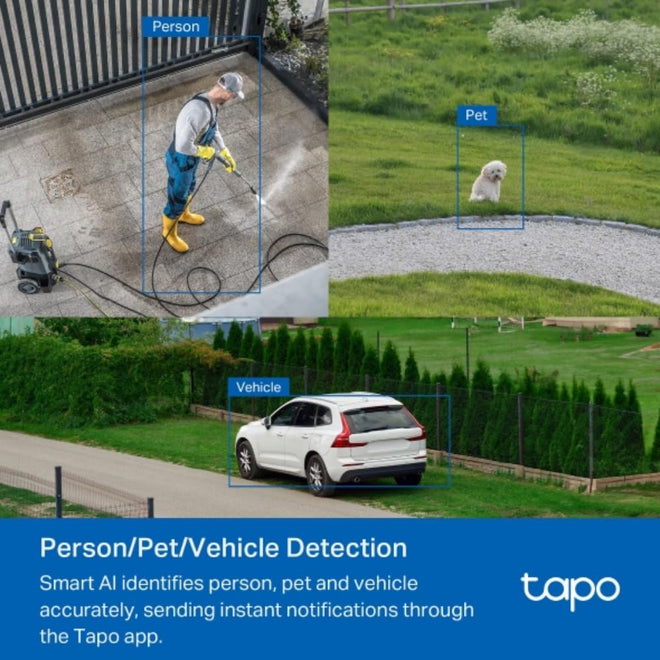 TP-Link Tapo 3K 5MP Pan/Tilt Outdoor Wired Security Wi-Fi Camera, 360° Visual Coverage, Starlight Full-Color Night Vision Up to 98ft, Person/Pet/Venicle Detection,Physical Privacy Mode (Tapo C530WS) 🍁 All In One Marketplace Canada