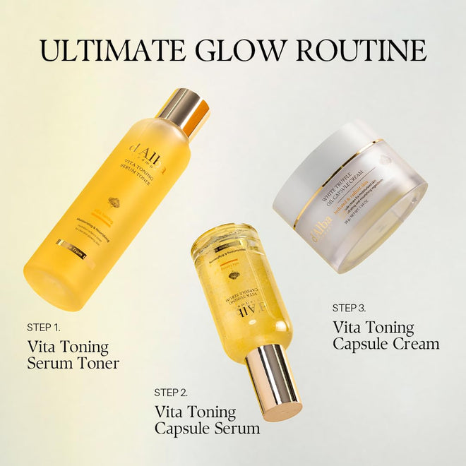 d'alba Piedmont Vita Toning Capsule Cream, Glass Skin with Vita-Cera Oil Capsules, Deep Hydration Face Moisturizer (55g) 🍁 All In One Marketplace Canada