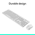 Logitech MK270 Wireless Keyboard and Mouse Combo for Windows, 2.4 GHz Wireless, Compact Mouse, 8 Multimedia and Shortcut Keys, 2-Year Battery Life, for PC, Laptop - Off White 🍁 All In One Marketplace Canada