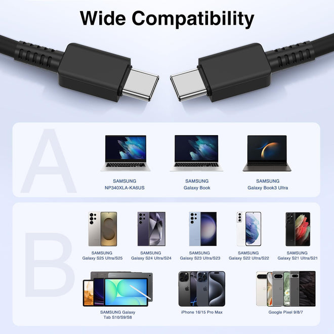 45W USB C Charger for Samsung Galaxy S25/S24/S26 Ultra,3FT/6FT/10FT USB C Cable and USB C Fast Charger Blcok for Samsung Galaxy S23 S22 Ultra/S21,Fast Charging Cable for iPhone 17 16/iPad Pro 🍁 All In One Marketplace Canada