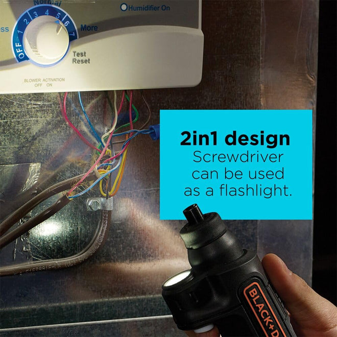 BLACK+DECKER 4V MAX* Cordless Screwdriver with LED Light (BDCSFL20C) 🍁 All In One Marketplace Canada