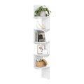 VASAGLE CUSTOS Collection - Corner Shelf Wall Mount, 5-Tier Floating Corner Bookshelf, Plant Shelf for Bedroom, Living Room, Bathroom, Home Office, Cloud White ULBC72WT 🍁 All In One Marketplace Canada