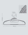 SONGMICS 50 Pack Coat Hangers, Heavy-Duty Plastic Suit Hangers, S-Shaped Opening, Non-Slip, Space-Saving, 360º Swivel Hook, 16.3 Inches Long, Light Gray and Dark Gray UCRP41G-50 🍁 All In One Marketplace Canada