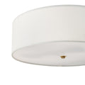 Globe Electric 60998 Kyle 2-Light Flush Mount Ceiling Light, Matte Brass, White Linen Shade 🍁 All In One Marketplace Canada