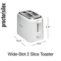 Proctor Silex 2-Slice Toaster, White, Extra-Wide Slot Toaster with Shade Selector, Cool Wall, Toast Boost, Auto Shutoff, Cancel Button, 22216G 🍁 All In One Marketplace Canada