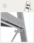 SONGMICS Step Ladder, 2-Step Ladder, Folding Ladder, Safety Lock, Space-Saving Storage, Holds up to 330 lb, Dove Gray UGSL012G01 🍁 All In One Marketplace Canada