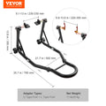 VEVOR Motorcycle Rear Wheel Stand, with U + L Fork Swingarm Spool, 850 lbs Capacity Heavy Duty Rear Wheel Stand Motorcycle Lift Jack Stand, for Suzuki Yamaha Honda Kawasaki, Black 🍁 All In One Marketplace Canada