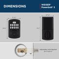 Weiser Powerbolt 3 x Daylon Combo Pack, Keyless Entry Door Lock/Deadbolt with Door Handle/Lever in Matte Black, 10-Button Keypad Door Lock, Electronic Door Locks for Front Door 🍁 All In One Marketplace Canada