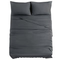 JOLLYVOGUE Queen Size Bed Sheet Set - 4 Piece Bed Sheets Set with Deep Pocket - Soft Breathable & Cooling - Resists Shrinkage & Fading Draps Queen - Easy Care (Dark Grey) 🍁 All In One Marketplace Canada