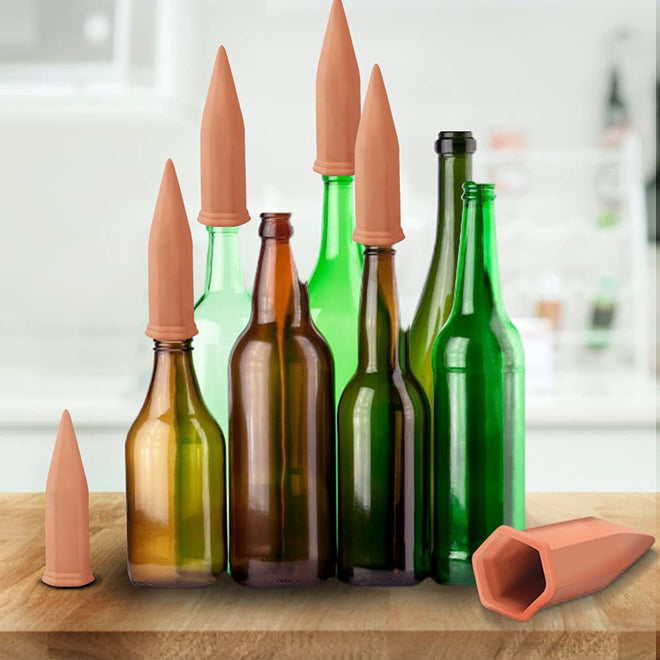 Fu Store 10PCS Plant Watering Stakes Automatic Plant Drippers Waterers for Vacations Plant Watering Devices Terracotta Self Waterinq Spikes for Wine Bottles Great for Indoor Outdoor Plants 🍁 All In One Marketplace Canada