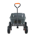 VEVOR Dump Cart, Poly Garden Dump Cart with Easy to Assemble Steel Frame, Dump Wagon with 2-in-1 Convertible Handle, Utility Wheelbarrow 600 lbs Capacity, 10 inch Tires 🍁 All In One Marketplace Canada