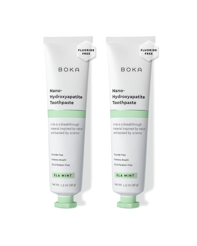 Boka Fluoride Free Toothpaste, Nano Hydroxyapatite Toothpaste, Appropriate for Sensitive Teeth - for Adult Oral Care - Ela Mint Flavor, 1.3 Fl Oz 2Pk US Manufactured 🍁 All In One Marketplace Canada