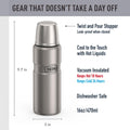THERMOS Stainless King Beverage Bottle, 16oz, Matte Steel 🍁 All In One Marketplace Canada