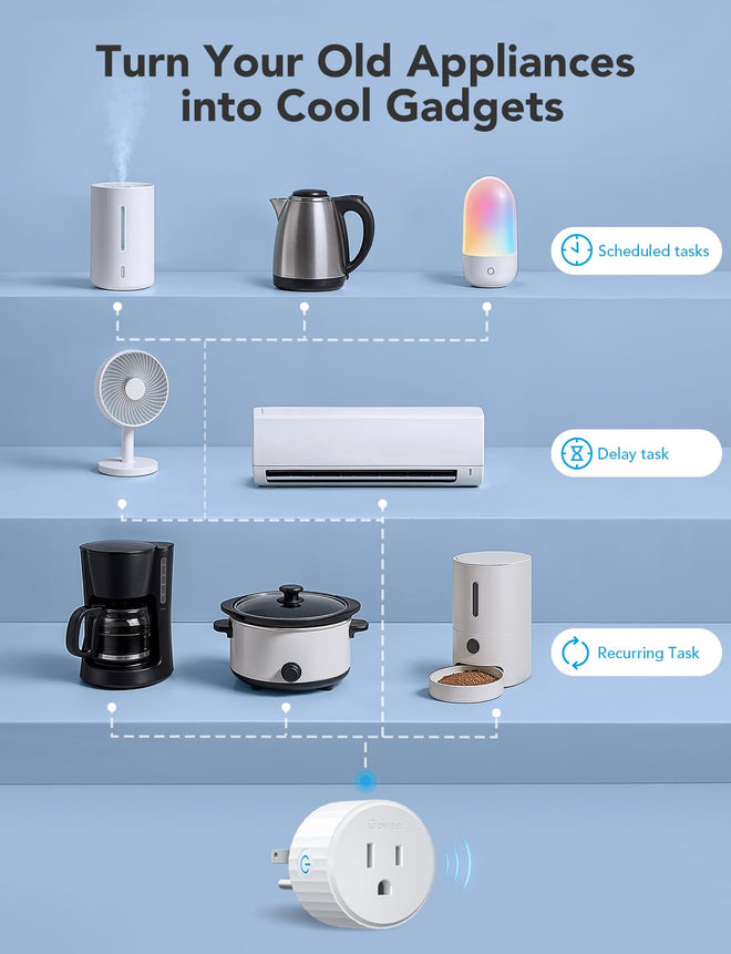 Govee Smart Plug, WiFi Plugs Work with Alexa & Google Assistant, Smart Outlet with Timer & Group Controller, WiFi Outlet for Home, No Hub Required, ETL & FCC Certified, WiFi Bluetooth Connect, 4 Pack 🍁 All In One Marketplace Canada