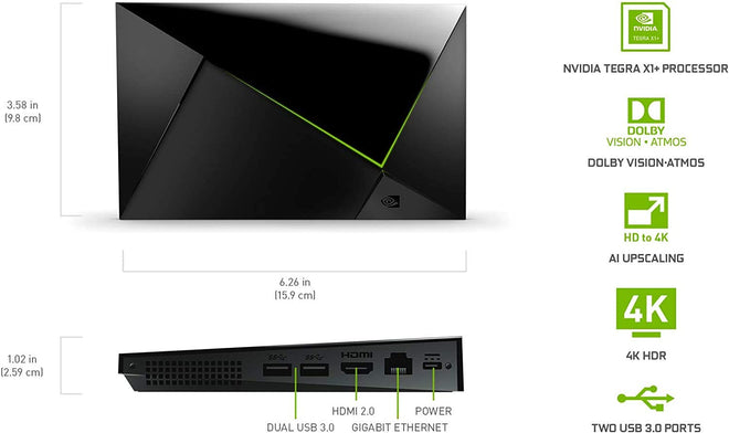 NVIDIA SHIELD Android TV Pro | 4K HDR Streaming Media Player, High Performance, Dolby Vision, 3GB RAM, 2x USB, Works with Alexa, Black 🍁 All In One Marketplace Canada
