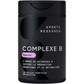 Sports Research® Vitamin B-Complex - Full Spectrum of B Vitamins with Methylated B12 & Folate - Gluten Free · Plant-Based · Non-GMO · Vegan-Friendly Formula - 120 Veggie Softgels 🍁 All In One Marketplace Canada