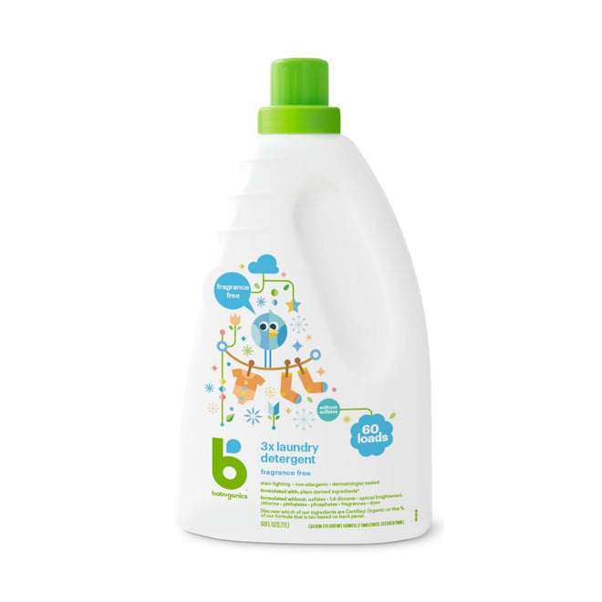 Babyganics Fragrance-Free Baby Laundry Detergent, Simple Ingredients for Gentle Care, Formulated for Delicate Fabrics & Skin, Dye Free, 1.77 Liter, Packaging May Vary 🍁 All In One Marketplace Canada