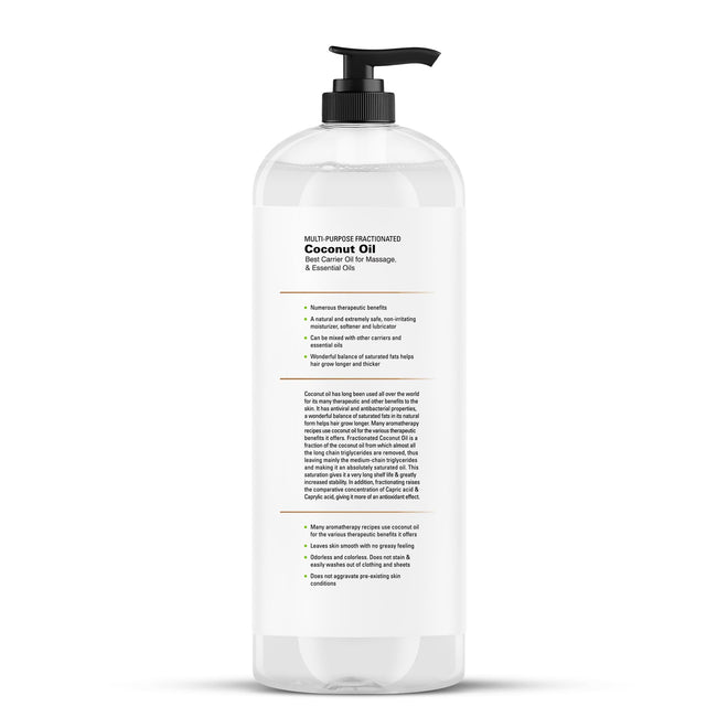 Majestic Pure Fractionated Coconut Oil – Lightweight Liquid Carrier Oil for Essential Oils, Massage, Skin, Hair & DIY Personal Care Applications – 16 Fl Oz 🍁 All In One Marketplace Canada