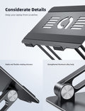 Lamicall Adjustable Laptop Stand, Portable Laptop Riser, Aluminum Laptop Stand for Desk Foldable, Ergonomic Computer Notebook Stand Holder Gift for MacBook Air Pro, More 10-17.3" Laptops, Black 🍁 All In One Marketplace Canada