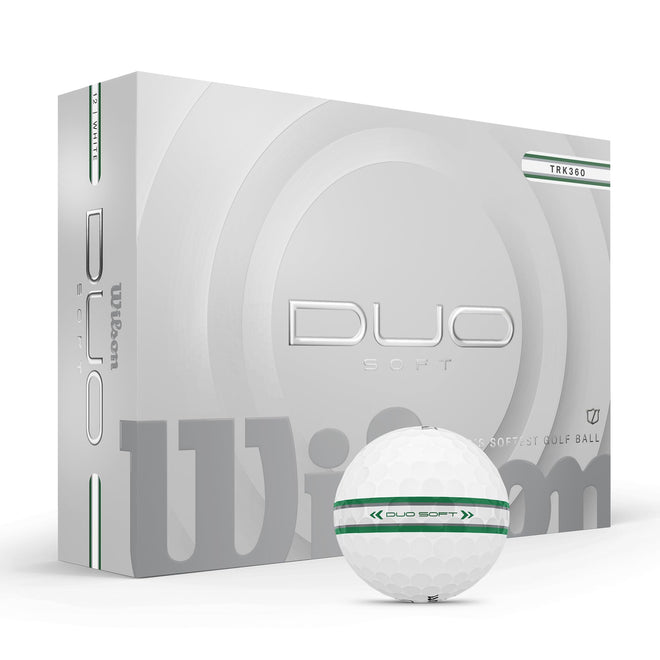 Wilson 2025 Duo Soft TRK360 Golf Balls - Green/Silver Stripe, 12 Balls 🍁 All In One Marketplace Canada