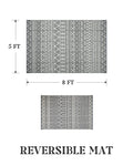 Outdoor Rug 5x8 ft Waterproof Outdoor Carpet-Patio RV Deck Camping Rug Portable Boho Rugs for Outdoor Area Rug Picnic Backyard Porch Beach Mat Grey 🍁 All In One Marketplace Canada