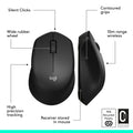 Logitech M330 Silent Wireless Mouse, 2.4GHz with USB Receiver, Optical Tracking, Quiet & Lightweight, Long Battery Life, for PC, Mac, Laptop, Chromebook - Black 🍁 All In One Marketplace Canada