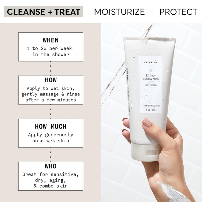 Naturium KP Body Scrub & Mask | Exfoliant for Rough and Bumpy Skin, With AHA, BHA & PHA | 8 OZ / 226 g 🍁 All In One Marketplace Canada