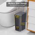 3 Pack 10 Liter Bathroom Trash Can with lid, 2.6 Gallon Kitchen Trash Can,Small Garbage Can Slim Compost Bin Waste Basket for Bathroom,Kitchen,Bedroom,Living Room,Office,Laundry - Black 🍁 All In One Marketplace Canada