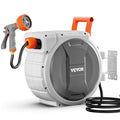 VEVOR Retractable Garden Hose Reel, 5/8 Inch x 100 ft Wall Mounted Hose Reel, Heavy Duty Garden Hose Reel with 9 Patterns Nozzle, Any Length Lock, Upgraded Slow Return System and 180°Swivel Bracket 🍁 All In One Marketplace Canada