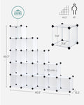 SONGMICS Cube Storage Organizer, 16 Cube Closet Organizers 48.4 x 12.2 x 48.4 Inches, White ULPC44L 🍁 All In One Marketplace Canada