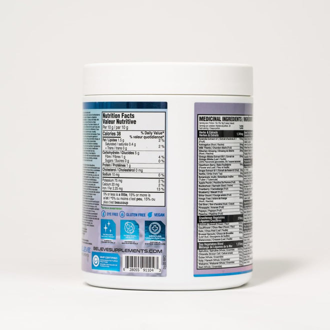 Believe Supplements Superfoods+Greens - Superfood Blend | Boost Energy, Immunity, and Digestion | Rich in Antioxidants & Essential Nutrients! (30 servings, Mixed Berry) 🍁 All In One Marketplace Canada