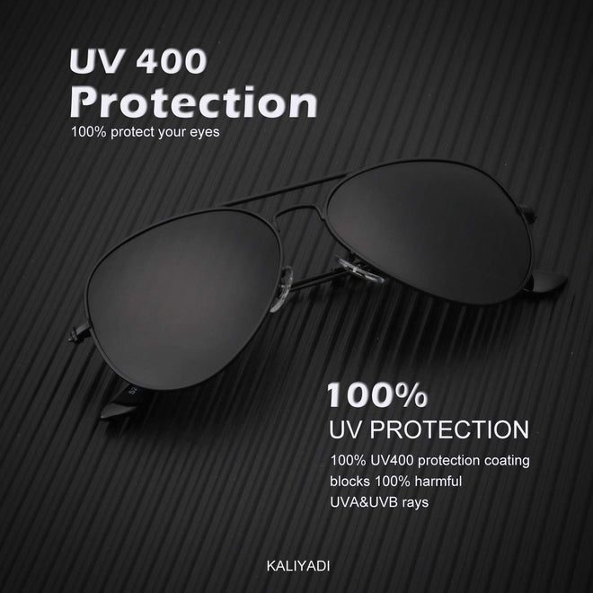 KALIYADI Classic Aviator Sunglasses for Men Women Driving Sun glasses Polarized Lens UV Blocking (3 Pack) 58mm 🍁 All In One Marketplace Canada