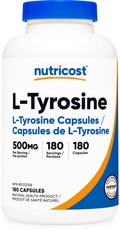 Nutricost L-Tyrosine Supplement (500mg) 180 Capsules - Gluten Free & Non-GMO 🍁 All In One Marketplace Canada