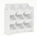 Lennox Furniture Toys Storage Organizer 9 Plastic Bins in White (JWTR-03006 white) 🍁 All In One Marketplace Canada