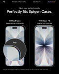 Spigen AluminaCore Tempered Glass Screen Protector [Glas.tR EZ Fit] designed for iPhone 17 Pro | iPhone 17 | iPhone 16 Pro [2 Pack] 9H+ Hardness, Aluminum-Enhanced Durability 🍁 All In One Marketplace Canada