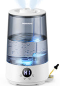 Homvana Humidifiers for Bedroom Home, 3.6 L Cool Mist Top-Fill 34H Super Long Time, Quiet 16dB, Baby Humidifier, Oil Diffuser Large, Plants, Nursery, Office BPA FREE, 7 Color Light (Grey) 🍁 All In One Marketplace Canada