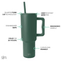 Simple Modern Tumbler with Handle and Straw | 40oz | Green 🍁 All In One Marketplace Canada
