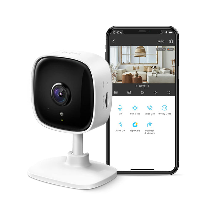 TP-Link Tapo 2K Indoor Home Security WiFi Camera, Up to 30ft Night Vision, Privacy Mode, Sound & Light Alarm, Up to 512 GB microSD Card Slot, Two-Way Audio, Works w/Alexa and Google (Tapo C110) 🍁 All In One Marketplace Canada