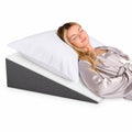 Kӧlbs Bed Wedge Pillow with Memory Foam Top Chic Jacquard Grey and White Cover (7.5" Height) 🍁 All In One Marketplace Canada