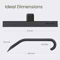 dancemoon JustHang Shower Squeegee for Glass Doors, All-One-Piece Silicone with Built-in Hook Design for Easy Hanging, Household Window Mirror Squeegee for Bathroom, Glass, Tile Wall,Car 10-Inch Black 🍁 All In One Marketplace Canada