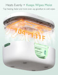 Momcozy Baby Wipe Warmer, Innovative Spring Design, Large Capacity Wipes Dispenser, Fast and Even Heating, 4 Modes of Temperature Heating Control, Diaper Wipe Warmer with Night Light 🍁 All In One Marketplace Canada