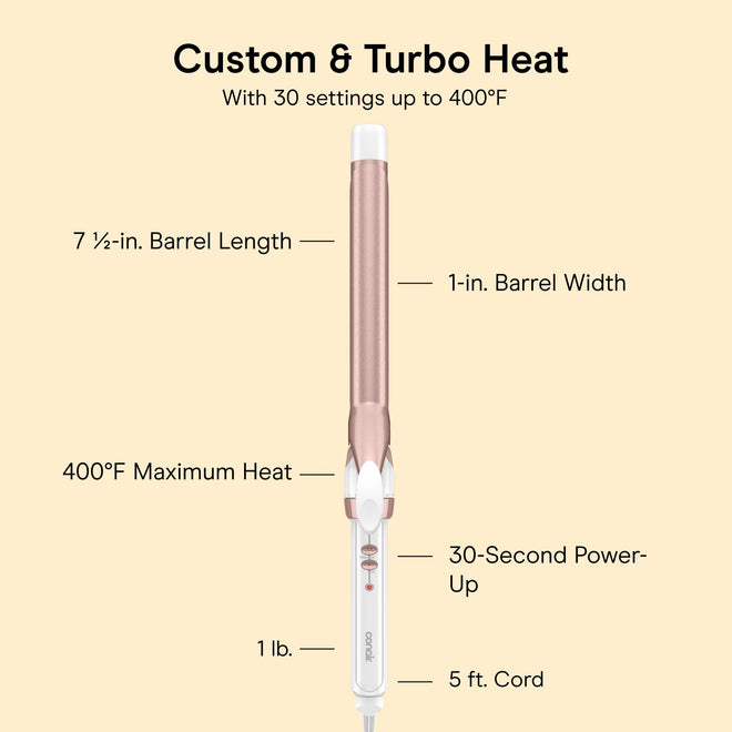 Conair Double Ceramic Long Barrel 1-Inch Curling Iron, 1.0" Barrel Produces Classic Curls – for use on Medium and Long Hair, Hair Curler 🍁 All In One Marketplace Canada