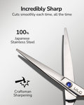 Hair Cutting Scissors, ULG Professional Hair Scissors 6.5 inch Right-Hand Razor Edge Barber Shears Salon Hair Cutting Shears Made of Japanese Stainless Steel, Hand Sharpened Blue 🍁 All In One Marketplace Canada