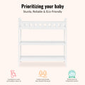 Dream On Me Emily Changing Table In White, Comes With 1" Changing Pad, Features Two Shelves, Portable Changing Station, Made Of Sustainable New Zealand Pinewood 🍁 All In One Marketplace Canada