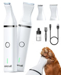 oneisall Dog Clippers with Double Blades,Cordless Small Pet Hair Grooming Trimmer,Low Noise for Trimming Dog's Hair Around Paws, Eyes, Ears, Face, Rump (White) 🍁 All In One Marketplace Canada