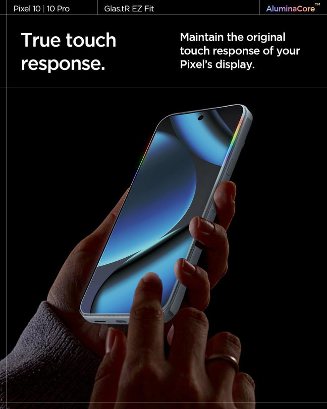 Spigen AluminaCore Tempered Glass Screen Protector [GlasTR EZ FIT] designed for Pixel 10 Pro | Pixel 10 | Pixel 9 Pro | Pixel 9 [2 Pack] Aluminum-Enhanced Durability and Impact Resistance 🍁 All In One Marketplace Canada