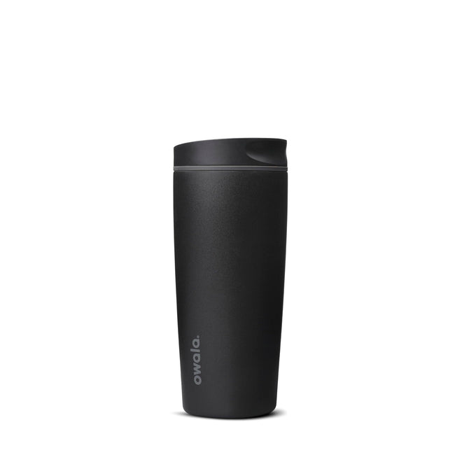 Owala SmoothSip Slider Insulated Stainless Steel Coffee Tumbler, Reusable Iced Coffee Cup, Hot Coffee Travel Mug, BPA Free 20 oz, Very Very Dark 🍁 All In One Marketplace Canada