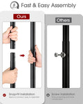 Sakugi Double-Rod Metal Clothing Rack with Wheels, Black 🍁 All In One Marketplace Canada