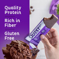 Quest Nutrition Double Chocolate Chunk Protein Bar, High Protein, High Fibre, Low Sugar, Keto Friendly, 20g Protein, 1g Sugar, 12ct 🍁 All In One Marketplace Canada